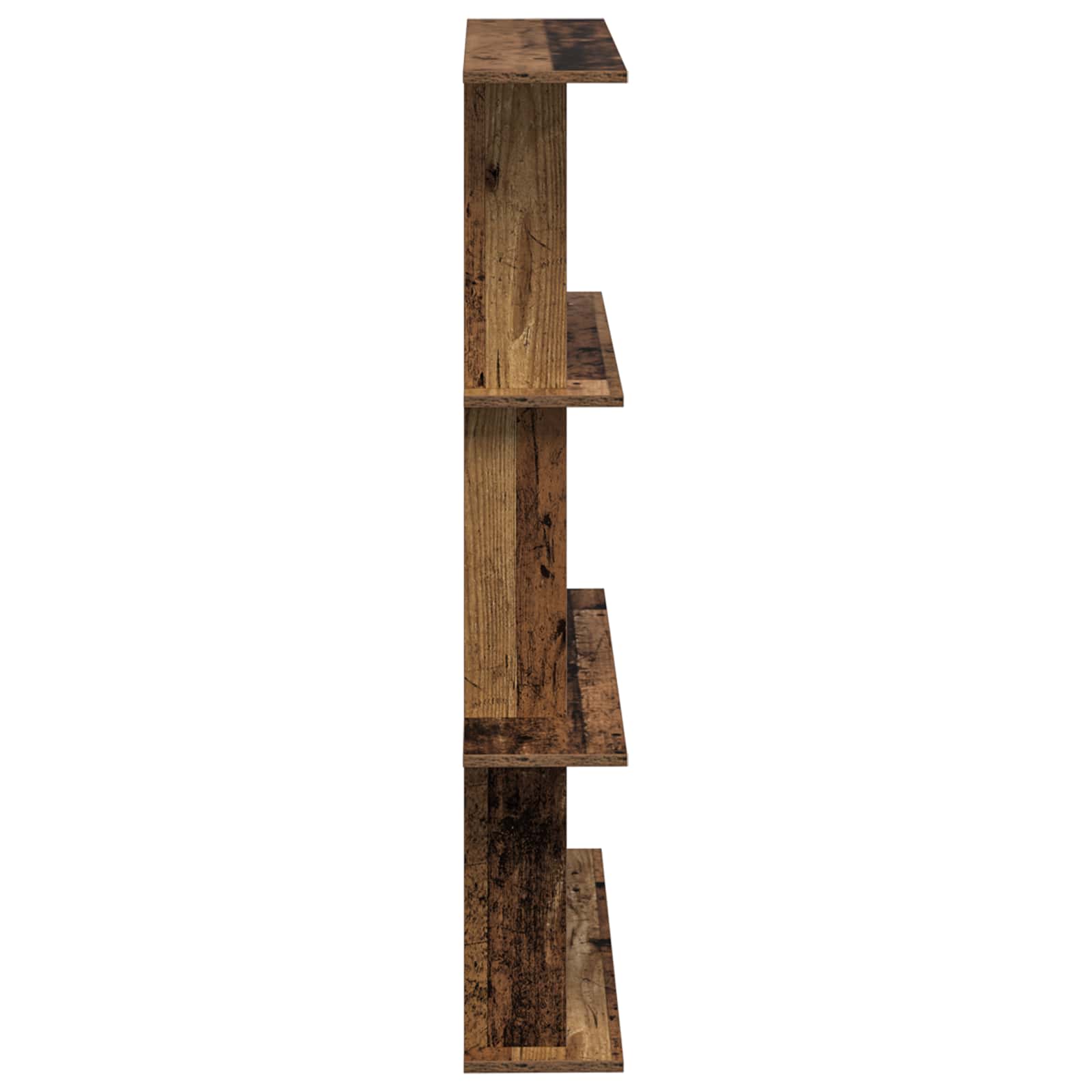 vidaXL Wall Shelf Old Wood 100 x 20 x 126 cm Engineered Wood 5