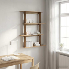 vidaXL Wall Shelf Artisan Oak 100 x 20 x 126 cm Engineered Wood 1