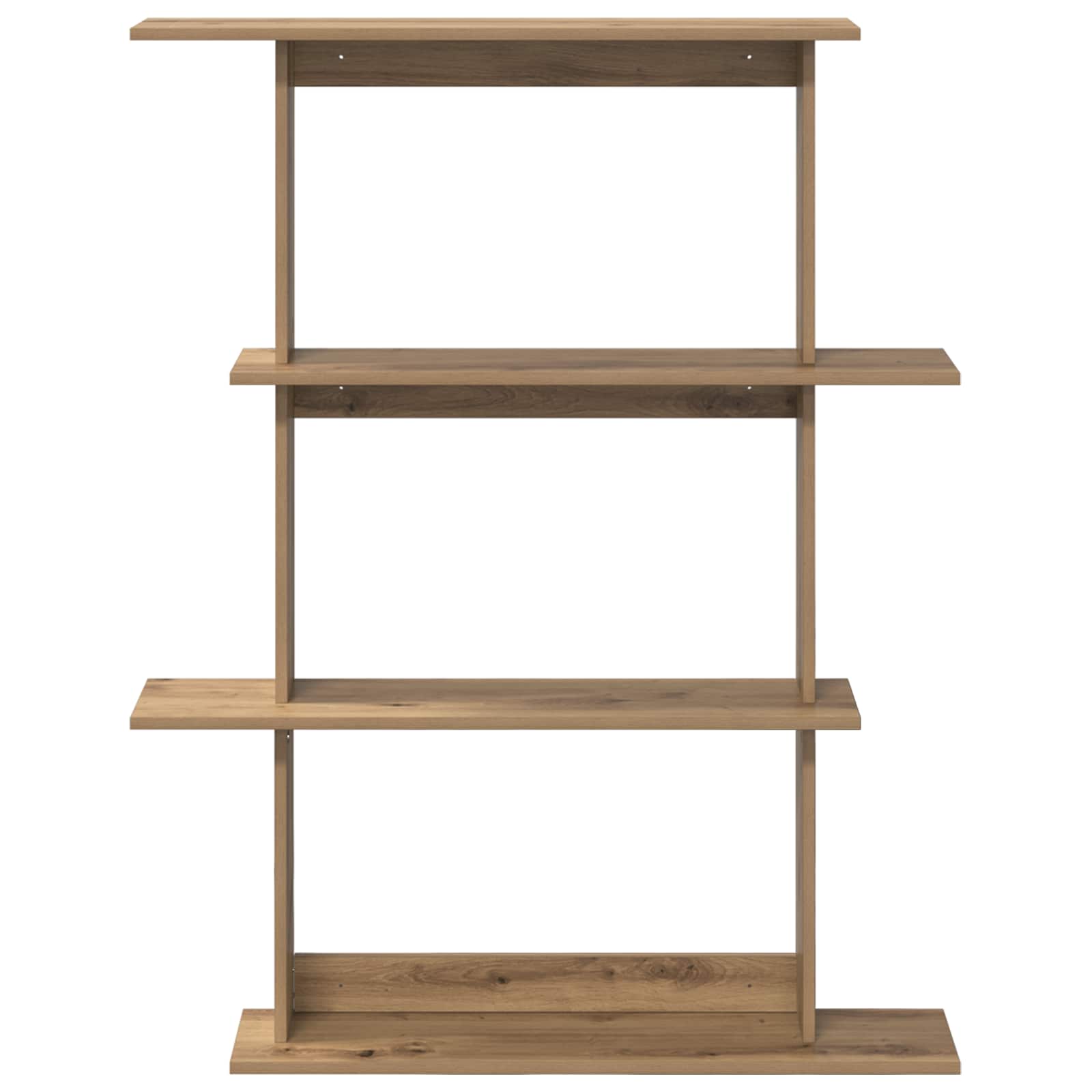 vidaXL Wall Shelf Artisan Oak 100 x 20 x 126 cm Engineered Wood 4