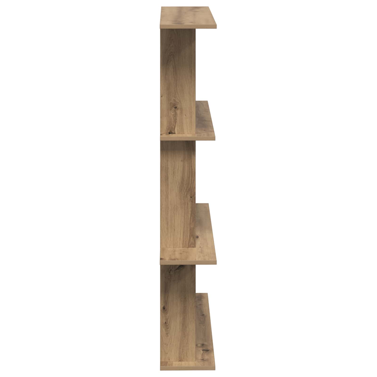 vidaXL Wall Shelf Artisan Oak 100 x 20 x 126 cm Engineered Wood 5
