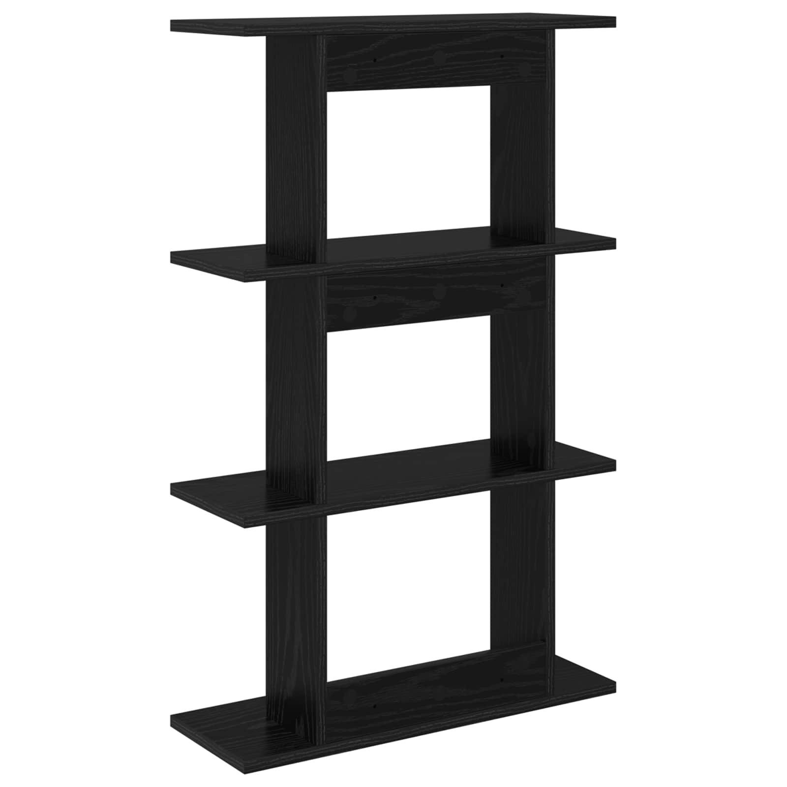 vidaXL Wall Shelf Wall-Mounted Black Oak 56 x 20 x 90 cm 6