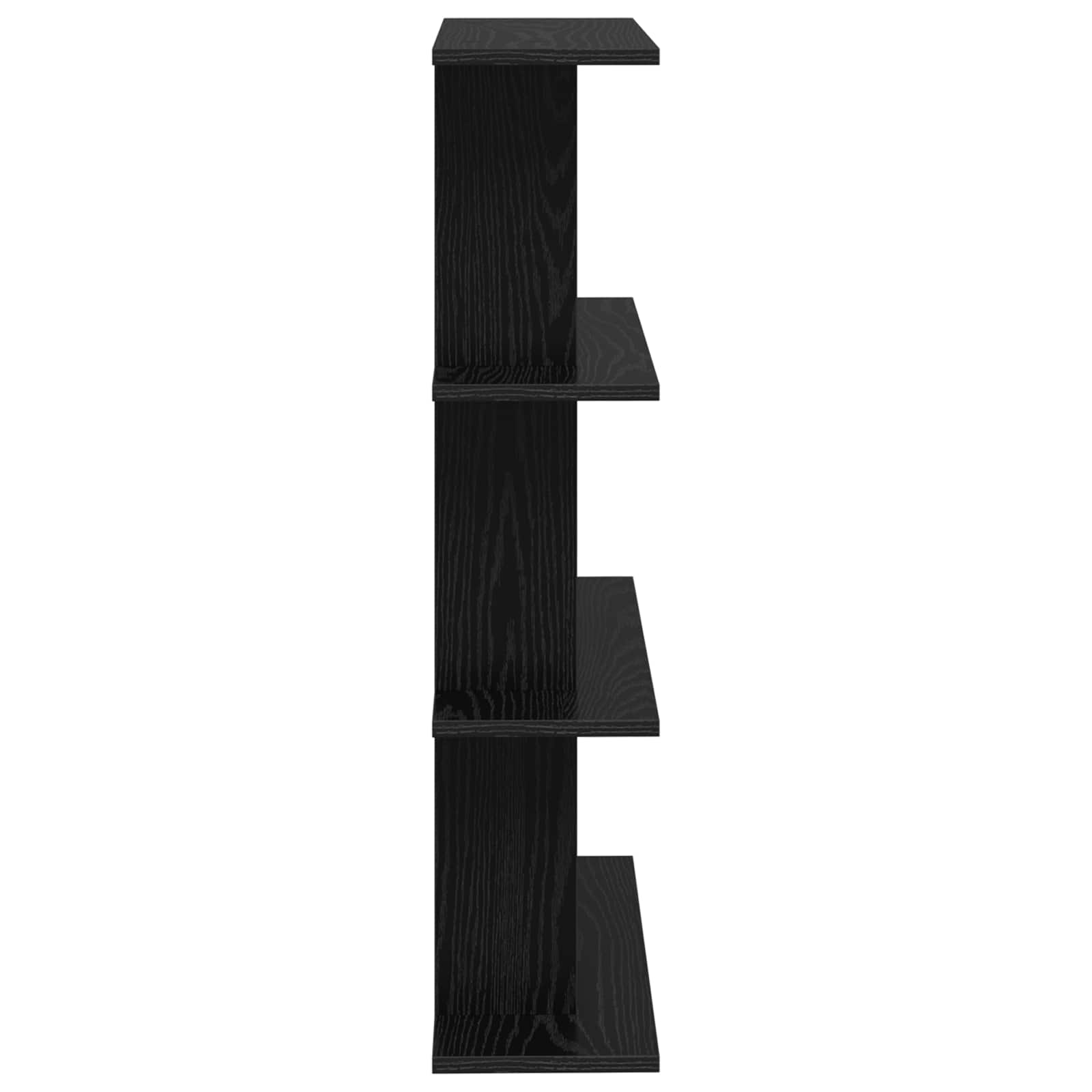 vidaXL Wall Shelf Wall-Mounted Black Oak 56 x 20 x 90 cm 5