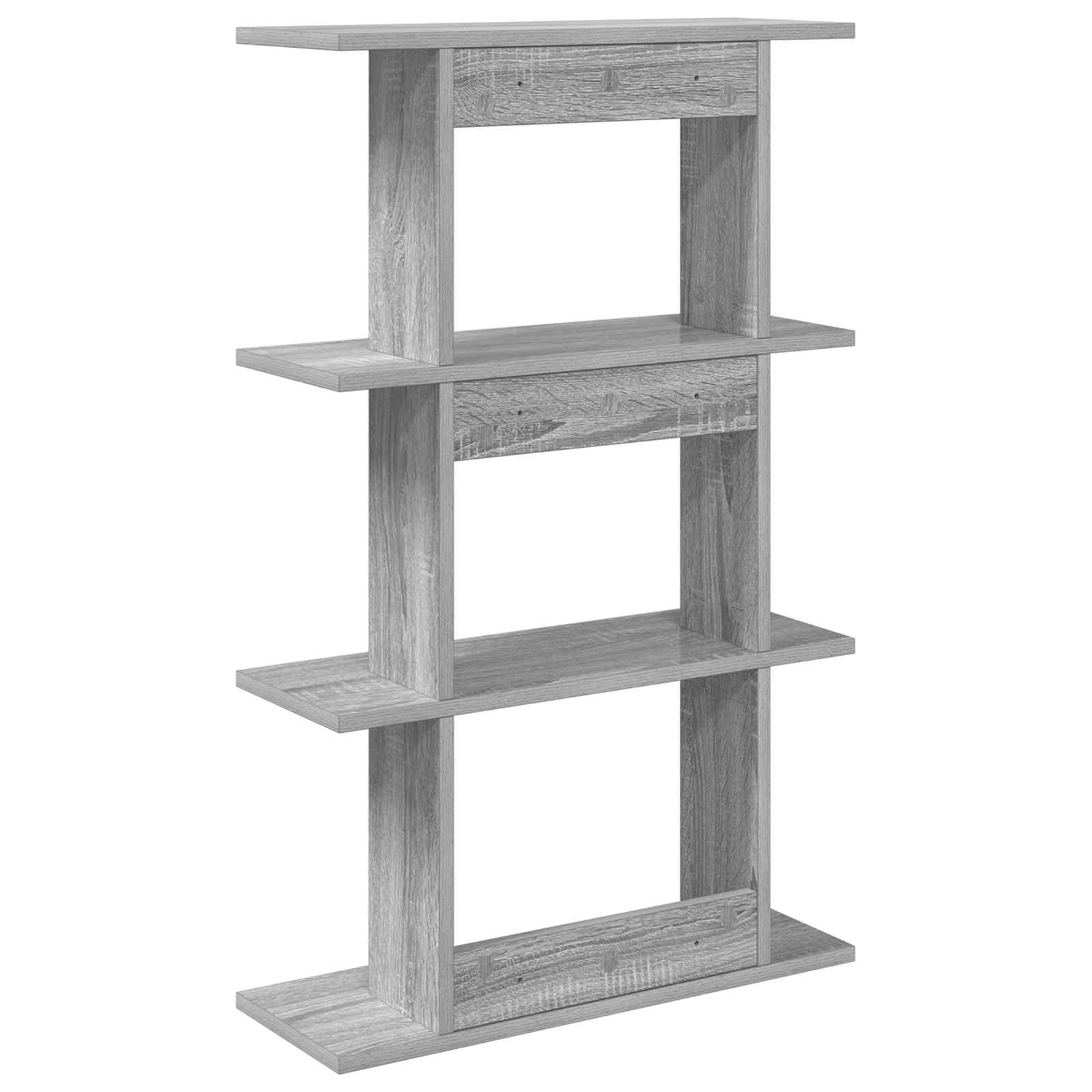 vidaXL Wall Shelf Wall-Mounted Grey Sonoma 56 x 20 x 90 cm 6