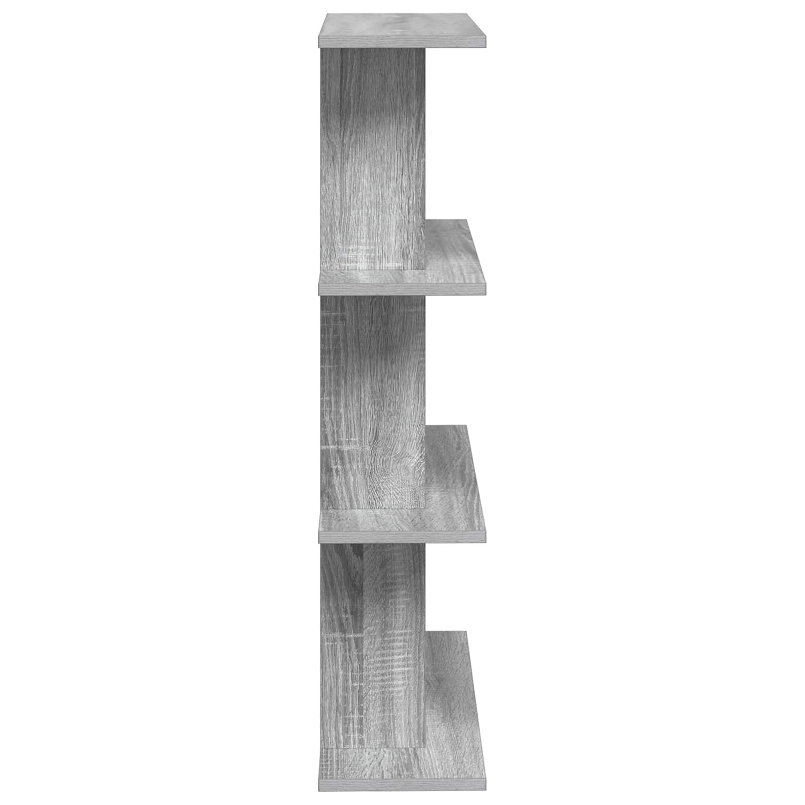vidaXL Wall Shelf Wall-Mounted Grey Sonoma 56 x 20 x 90 cm 5