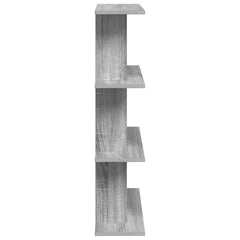 vidaXL Wall Shelf Wall-Mounted Grey Sonoma 56 x 20 x 90 cm 5
