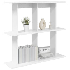 vidaXL Wall Shelf Wall-Mounted White 80 x 20 x 75 cm Engineered Wood 3