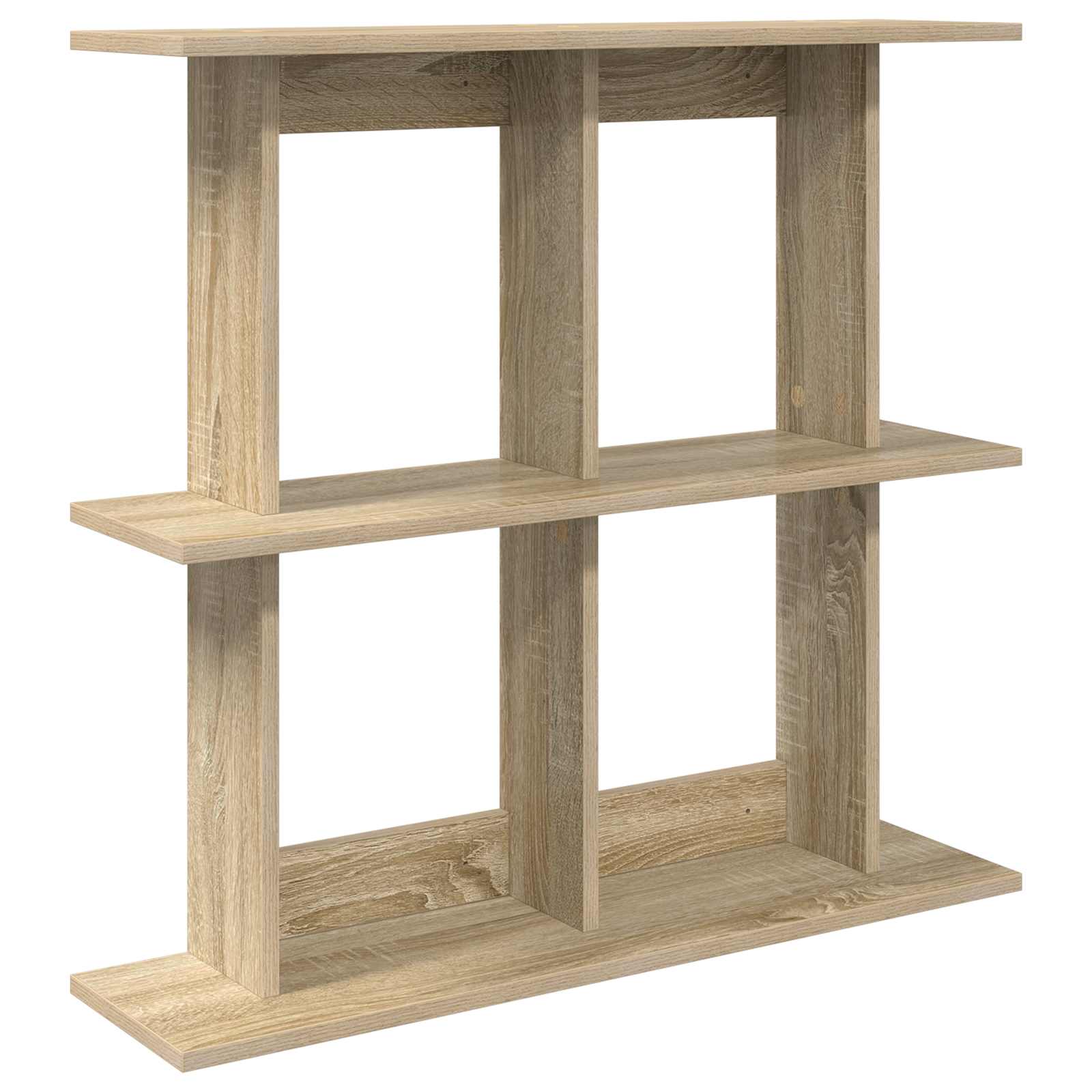 vidaXL Wall Shelf Wall-Mounted Sonoma Oak 80 x 20 x 75 cm 2