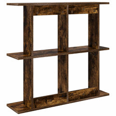 vidaXL Wall Shelf Wall-Mounted Smoked Oak 80 x 20 x 75 cm 6