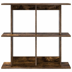 vidaXL Wall Shelf Wall-Mounted Smoked Oak 80 x 20 x 75 cm 4