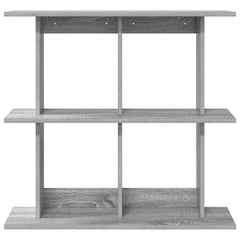 vidaXL Wall Shelf Wall-Mounted Grey Sonoma 80 x 20 x 75 cm 4