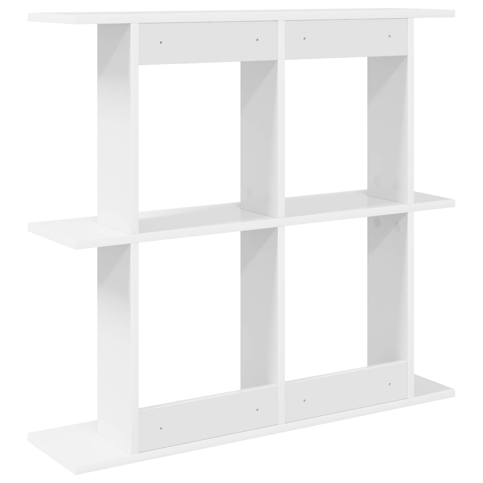 vidaXL Wall Shelf Wall-Mounted White 100 x 20 x 75 cm Engineered Wood 6