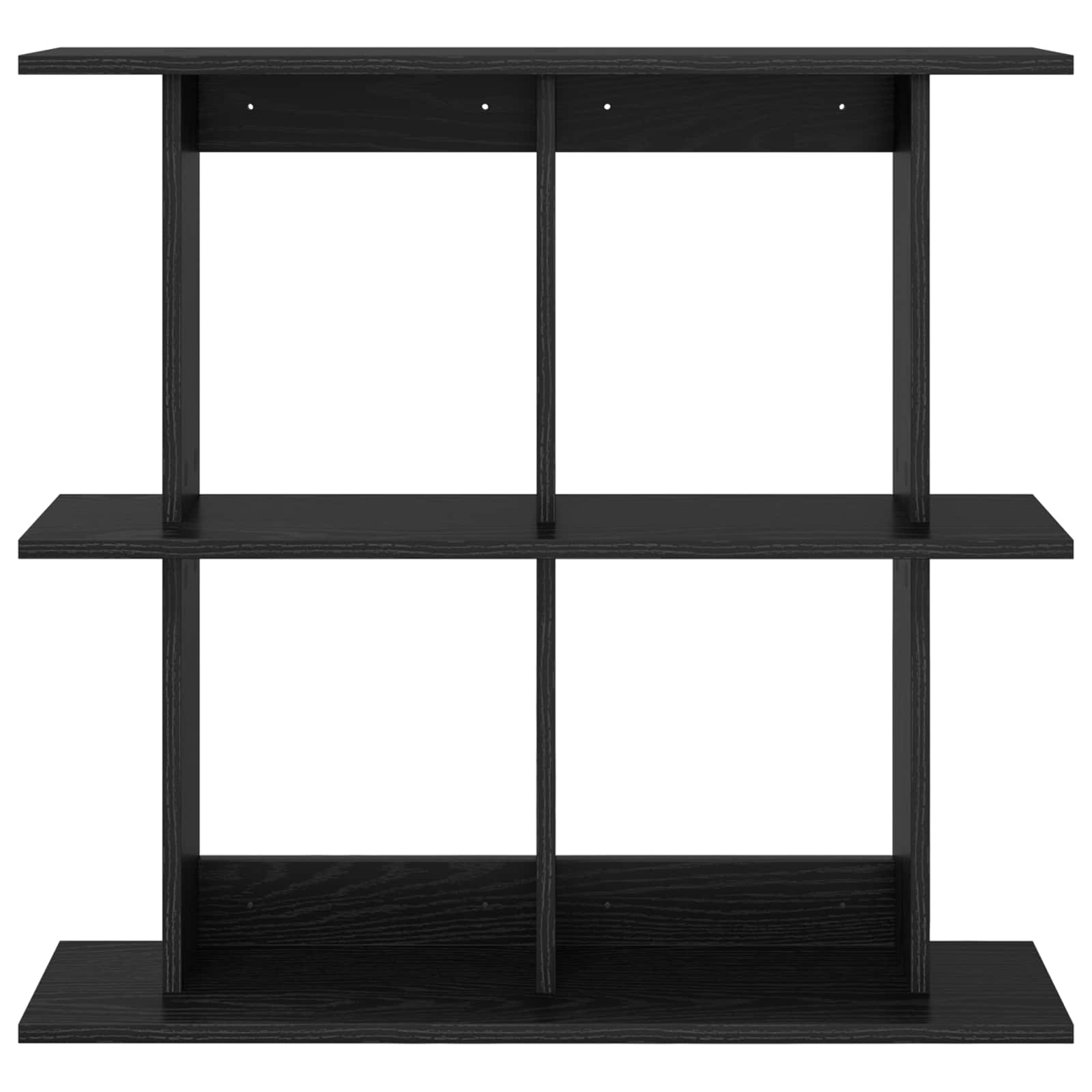vidaXL Wall Shelf Wall-Mounted Black Oak 100 x 20 x 75 cm 4