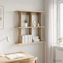 vidaXL Wall Shelf Wall-Mounted Sonoma Oak 100 x 20 x 75 cm 1