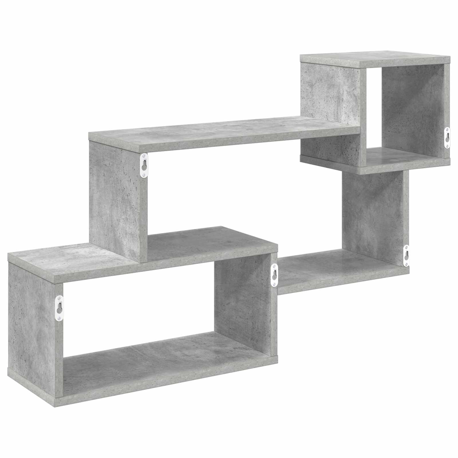 vidaXL Floating Shelf Wall-Mounted Concrete Grey 87 x 20 x 55 cm 6
