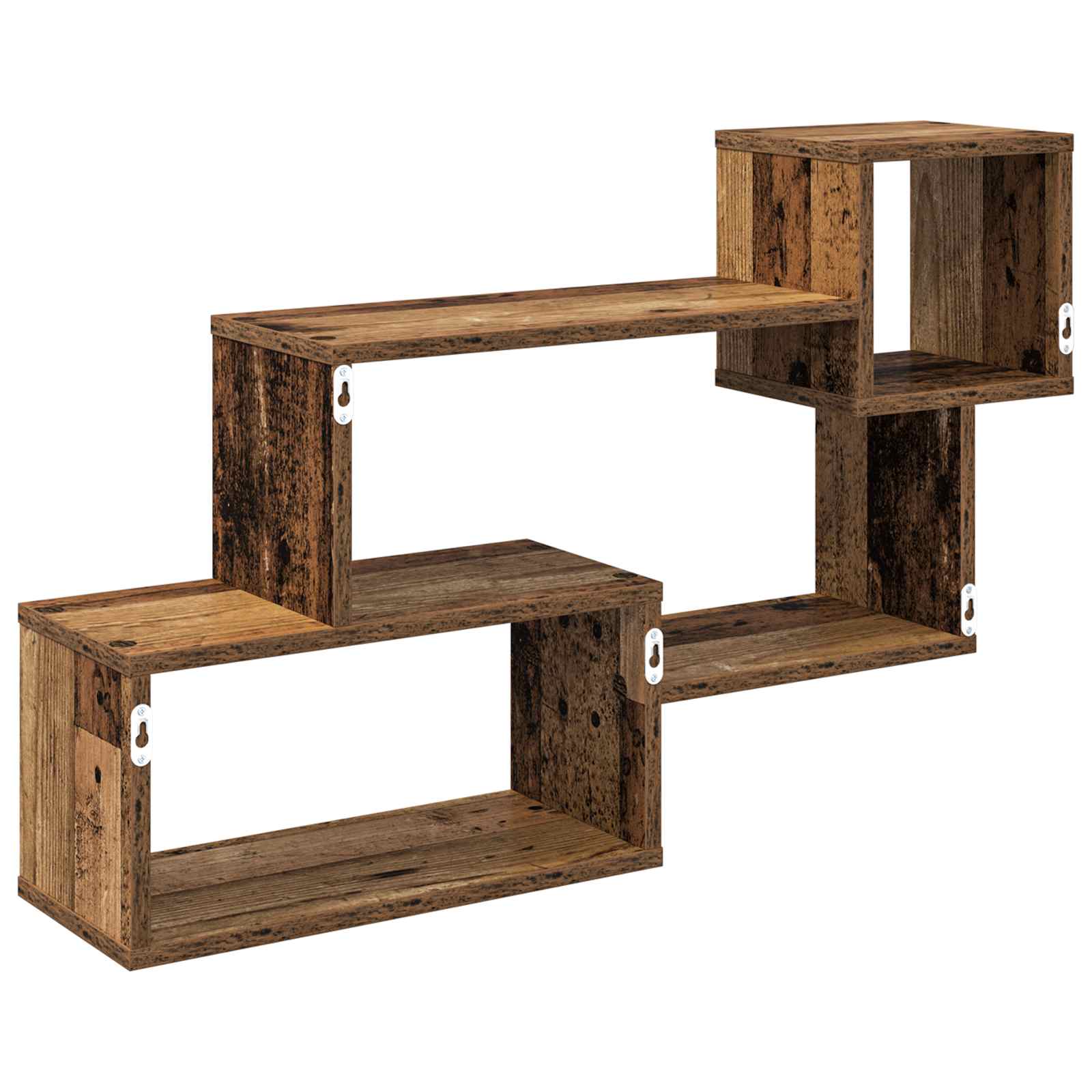 vidaXL Floating Shelf Wall-Mounted Old Wood 87 x 20 x 55 cm 6