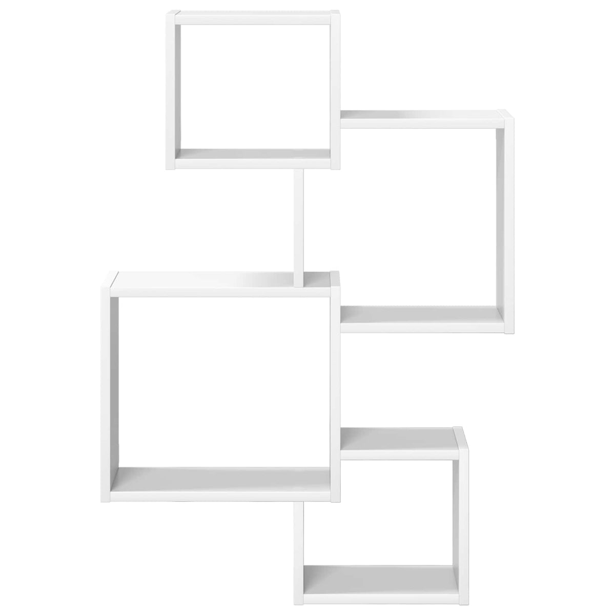 vidaXL Wall Cube Shelves White 64 x 13.5 x 91.5 cm 4
