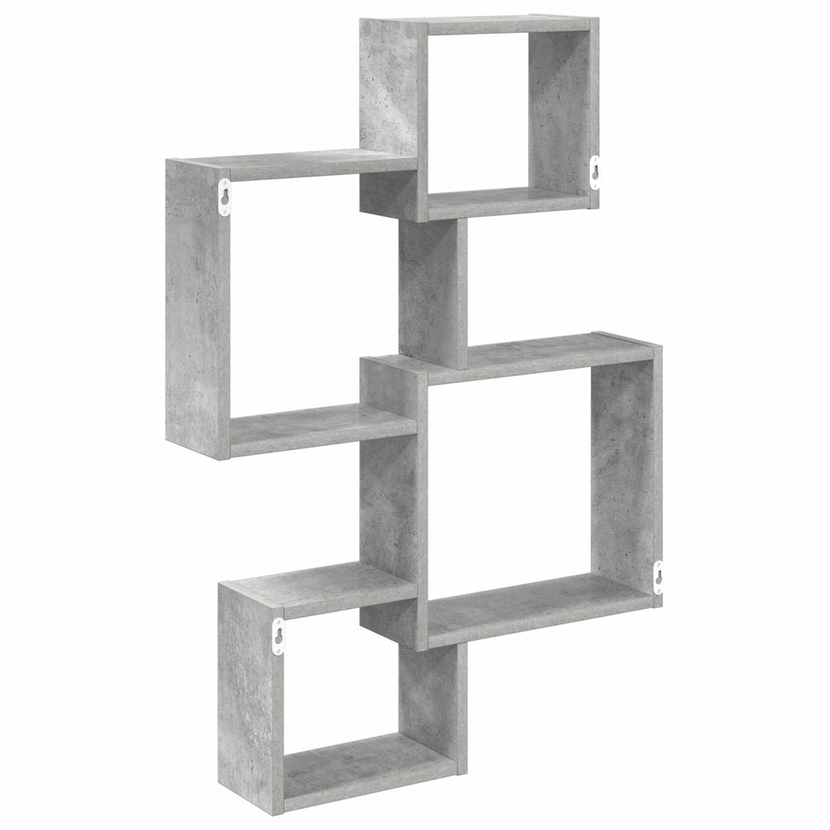 vidaXL Wall Cube Shelves Wall-Mounted Concrete Grey Engineered Wood 6