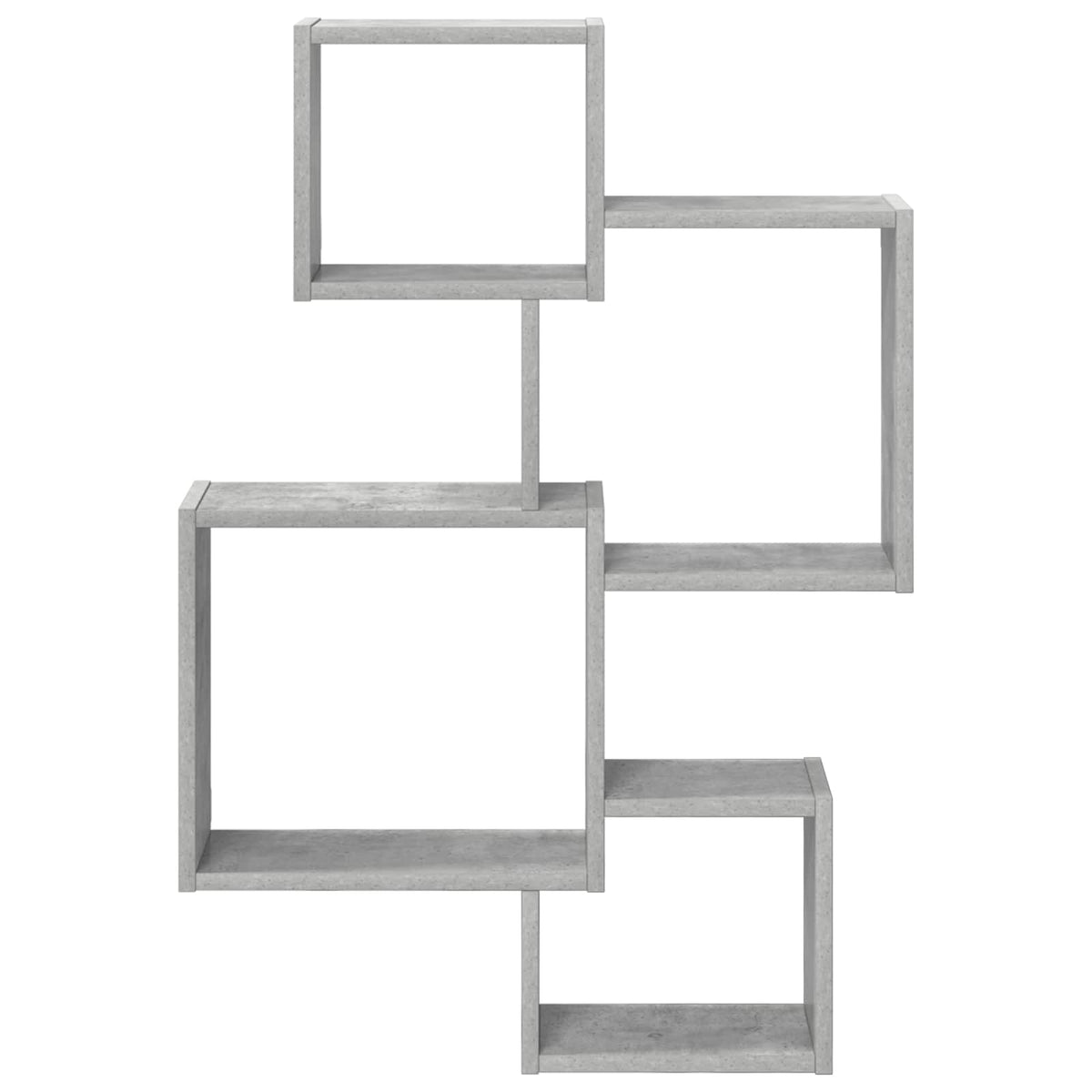 vidaXL Wall Cube Shelves Wall-Mounted Concrete Grey Engineered Wood 4