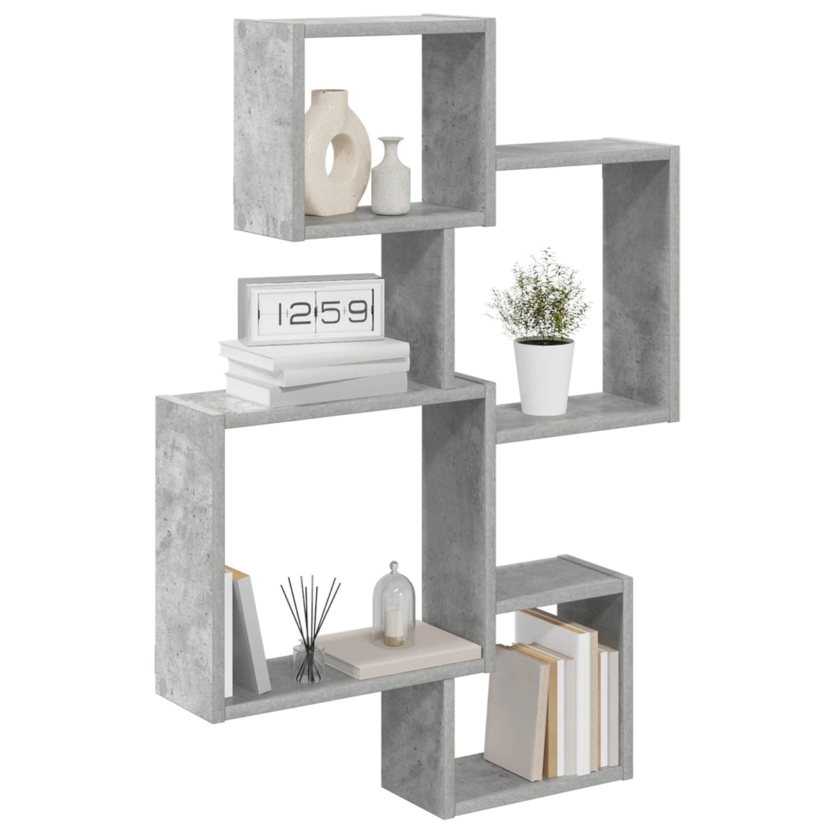Wall Cube Shelves 64 x 13.5 x 91.5 cm Concrete grey