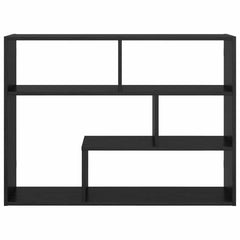 vidaXL Wall Shelf Wall-Mounted Black Oak 95 x 20 x 69.5 cm 4