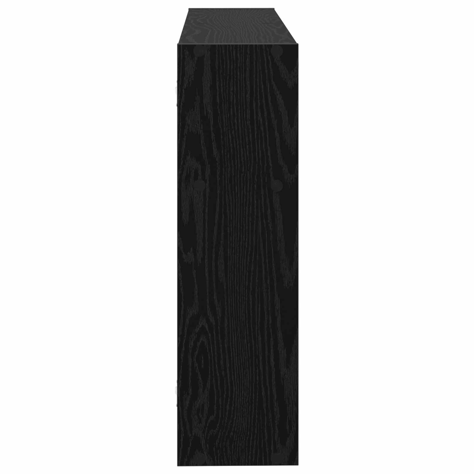 vidaXL Wall Shelf Wall-Mounted Black Oak 95 x 20 x 69.5 cm 5