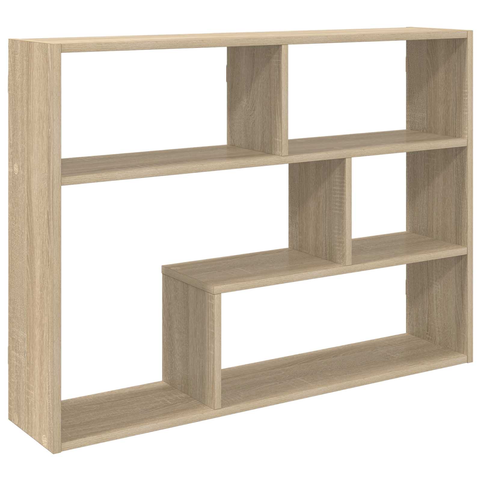 vidaXL Wall Shelf Wall-Mounted Sonoma Oak 95 x 20 x 69.5 cm 2