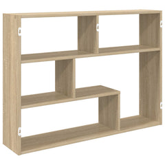 vidaXL Wall Shelf Wall-Mounted Sonoma Oak 95 x 20 x 69.5 cm 6