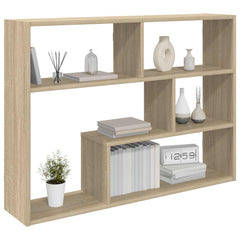 vidaXL Wall Shelf Wall-Mounted Sonoma Oak 95 x 20 x 69.5 cm 3