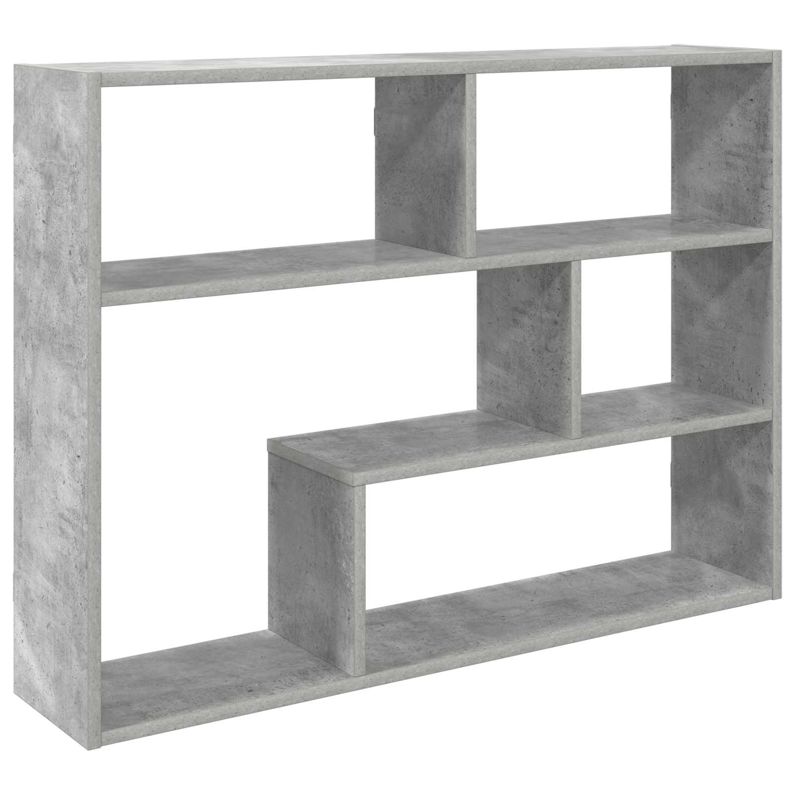 vidaXL Wall Shelf Wall-Mounted Concrete Grey 95 x 20 x 69.5 cm 2