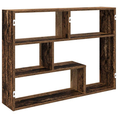 vidaXL Wall Shelf Wall-Mounted Old Wood 95 x 20 x 69.5 cm 6