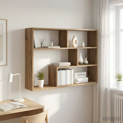 vidaXL Wall Shelf Wall-Mounted Artisan Oak 95 x 20 x 69.5 cm 1