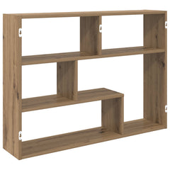 vidaXL Wall Shelf Wall-Mounted Artisan Oak 95 x 20 x 69.5 cm 6