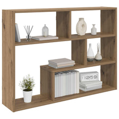 vidaXL Wall Shelf Wall-Mounted Artisan Oak 95 x 20 x 69.5 cm 3