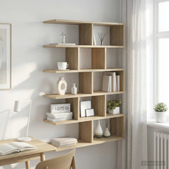 vidaXL Wall Shelf Sonoma Oak 70 x 20 x 100 cm Engineered Wood 1