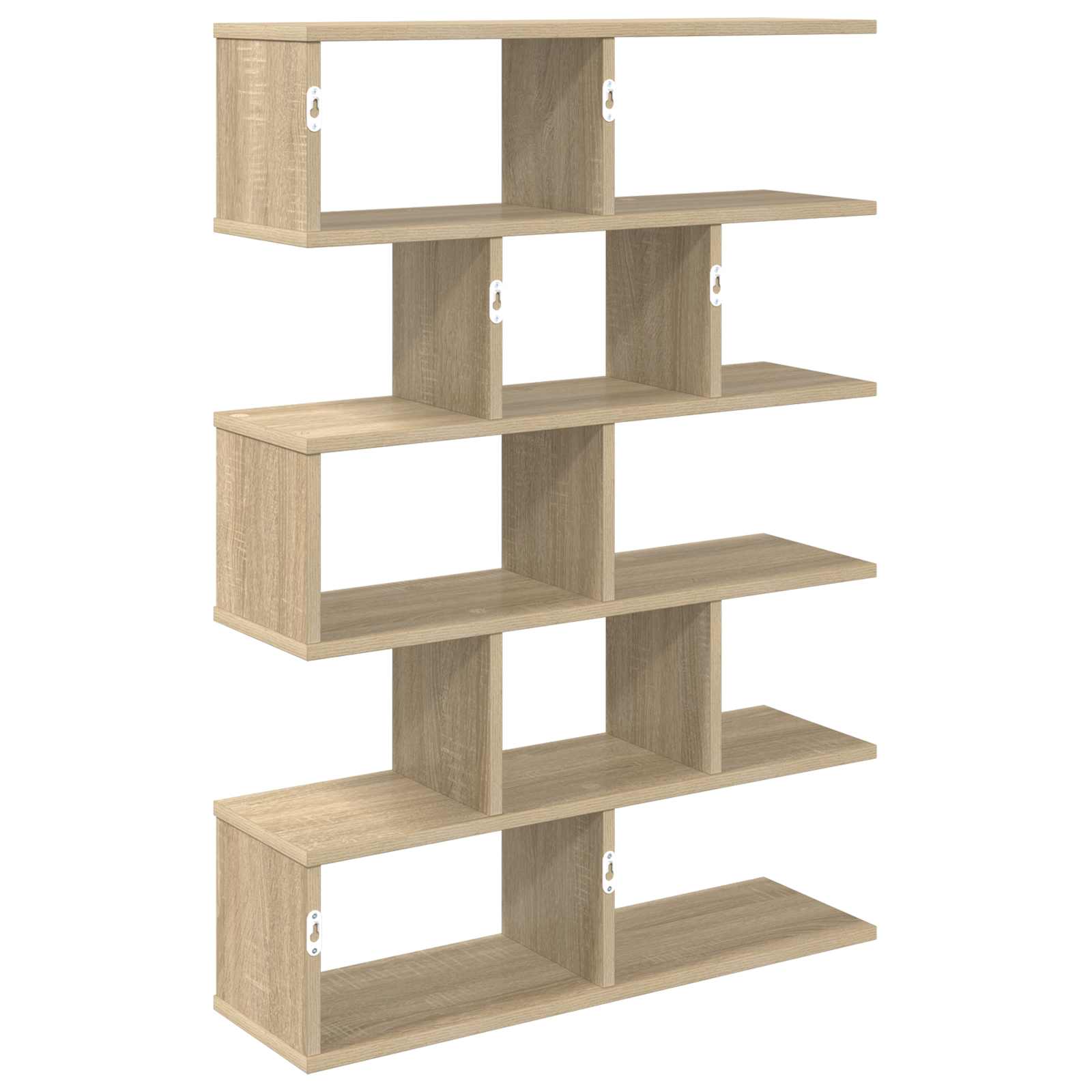 vidaXL Wall Shelf Sonoma Oak 70 x 20 x 100 cm Engineered Wood 6