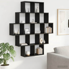 Wall Shelf 120 x 20 x 136 cm Engineered Wood Black oak