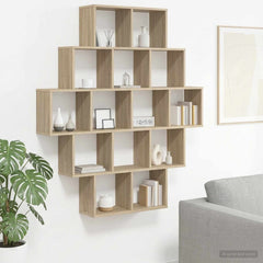 Wall Shelf 120 x 20 x 136 cm Engineered Wood Sonoma oak