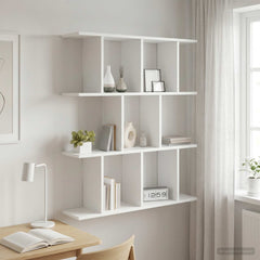 vidaXL Wall Shelf White 80 x 20 x 96 cm Engineered Wood 1