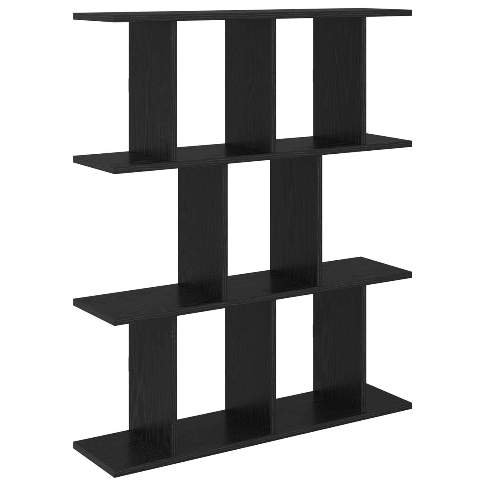 vidaXL Wall Shelf Black Oak 80 x 20 x 96 cm Engineered Wood 2