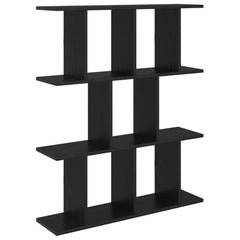 vidaXL Wall Shelf Black Oak 80 x 20 x 96 cm Engineered Wood 2