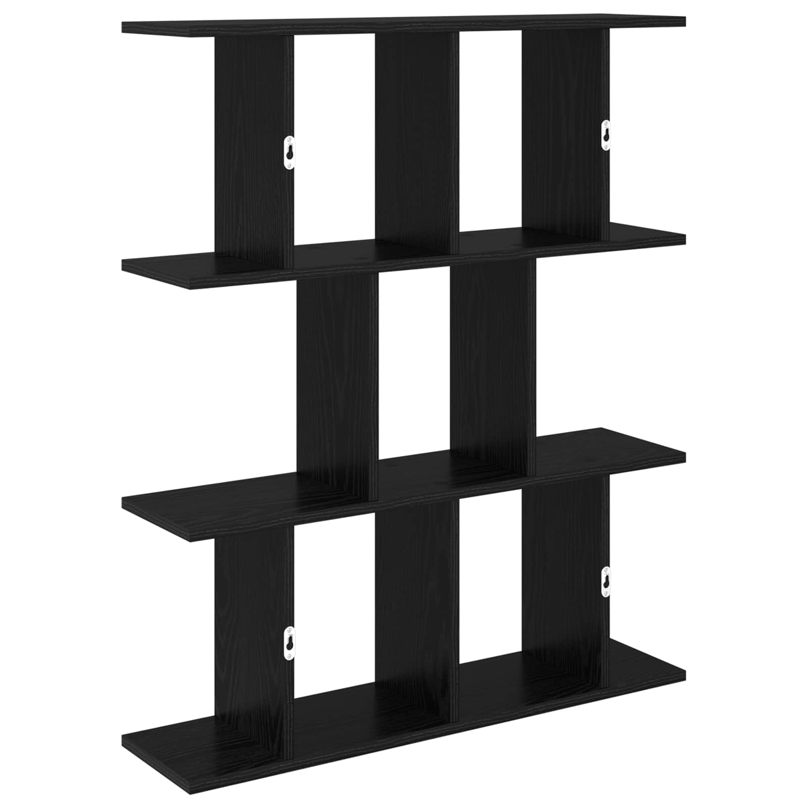 vidaXL Wall Shelf Black Oak 80 x 20 x 96 cm Engineered Wood 6