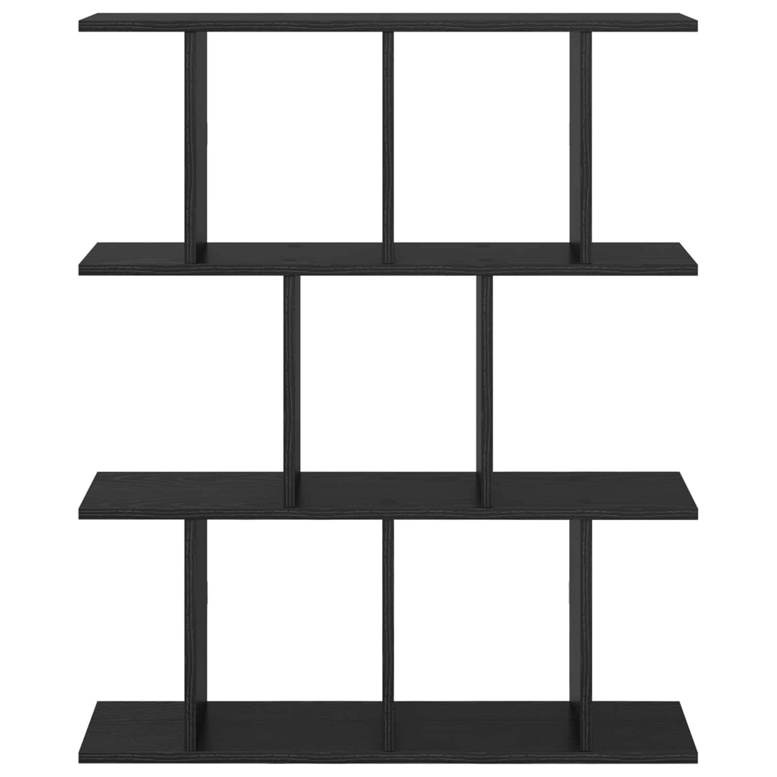 vidaXL Wall Shelf Black Oak 80 x 20 x 96 cm Engineered Wood 4