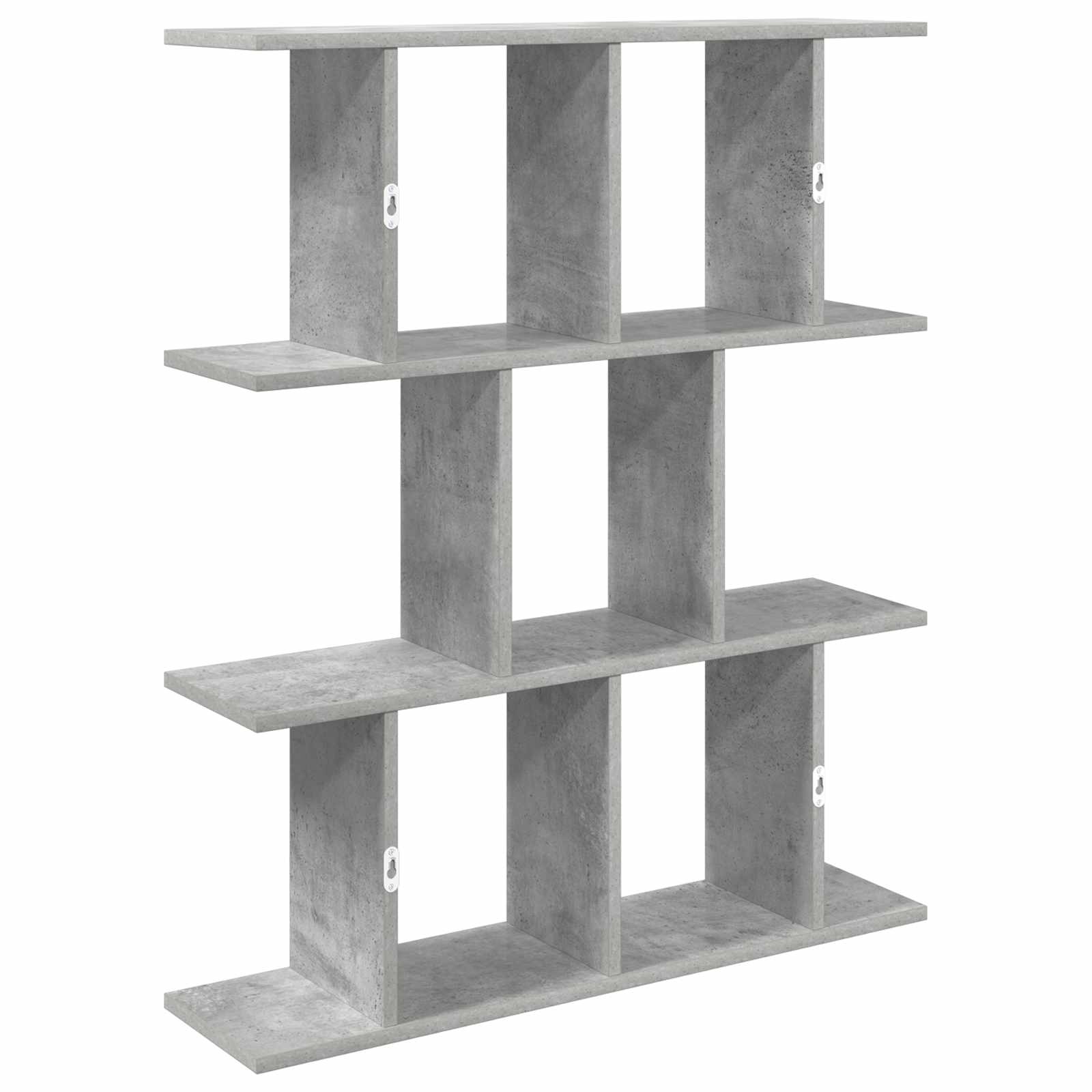 vidaXL Wall Shelf Concrete Grey 80 x 20 x 96 cm Engineered Wood 6