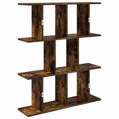vidaXL Wall Shelf Smoked Oak 80 x 20 x 96 cm Engineered Wood 6