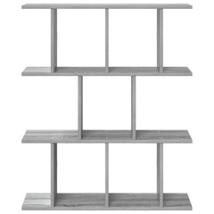 vidaXL Wall Shelf Grey Sonoma 80 x 20 x 96 cm Engineered Wood 4