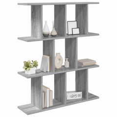 vidaXL Wall Shelf Grey Sonoma 80 x 20 x 96 cm Engineered Wood 3