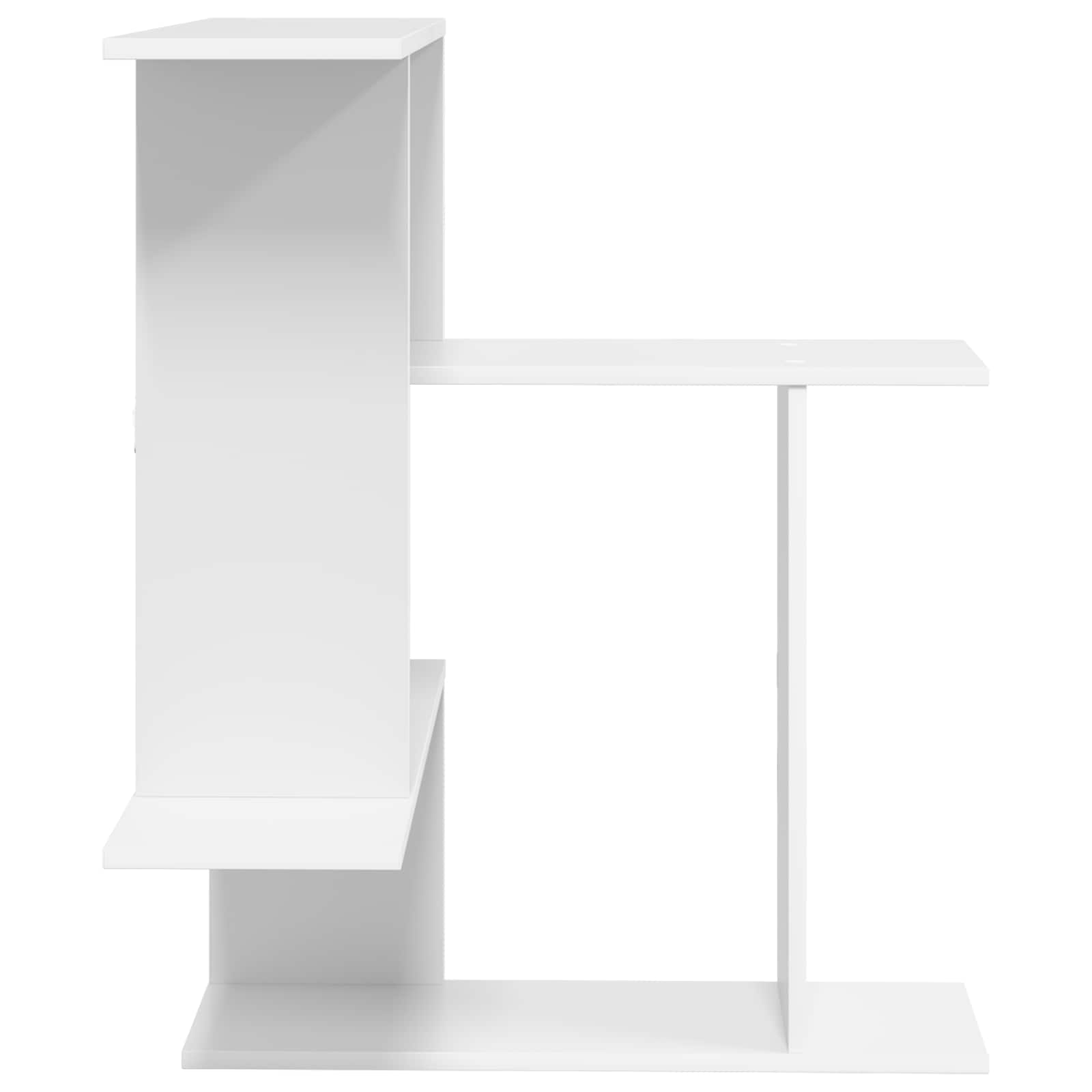 vidaXL Wall Shelf White 67 x 67 x 87 cm Engineered Wood 5