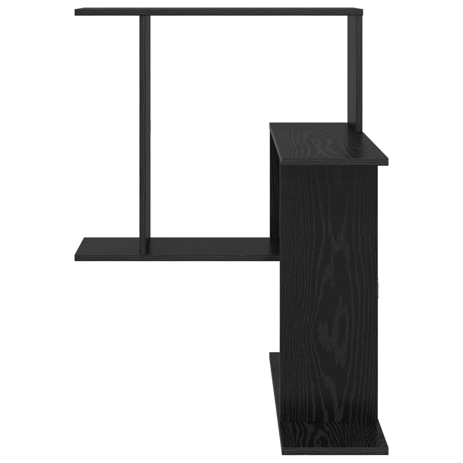 vidaXL Wall Shelf Black Oak 67 x 67 x 87 cm Engineered Wood 4