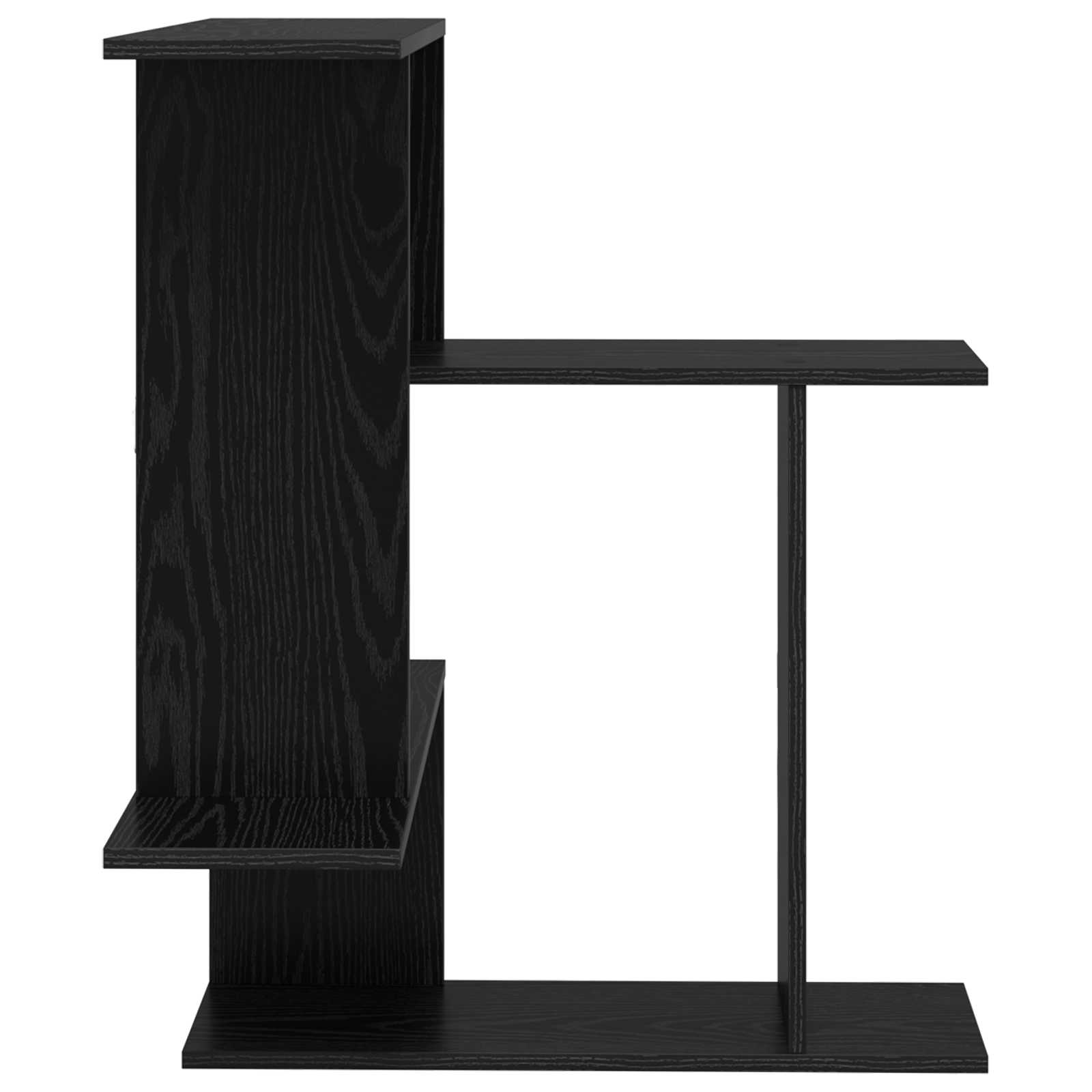 vidaXL Wall Shelf Black Oak 67 x 67 x 87 cm Engineered Wood 5