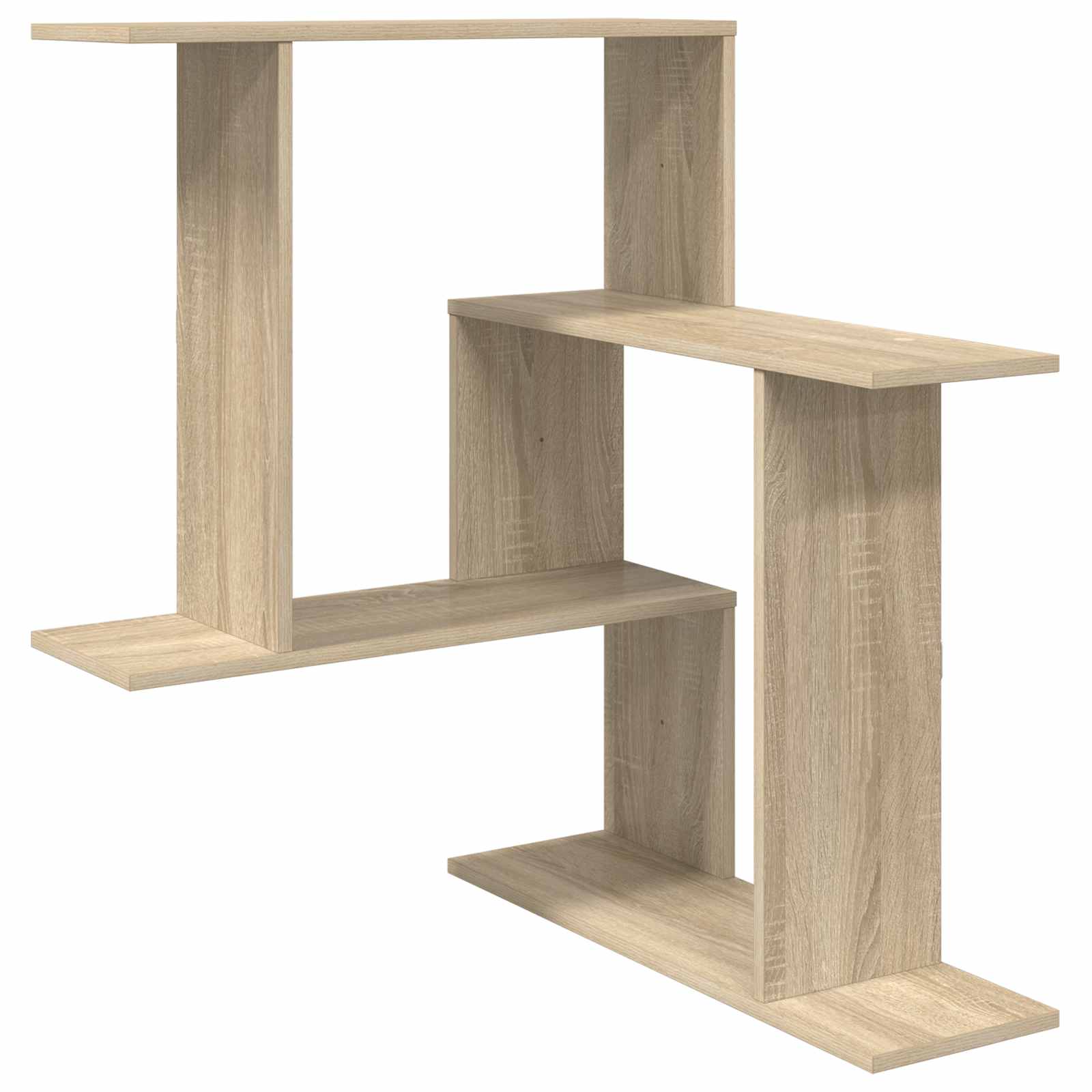 vidaXL Wall Shelf Sonoma Oak 67 x 67 x 87 cm Engineered Wood 2